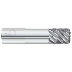 5/8 Dia. x 4 Overall Length 4-Flute .090 C/R Solid Carbide SE End Mill-Round Shank-Center Cut-Uncoated - Caliber Tooling