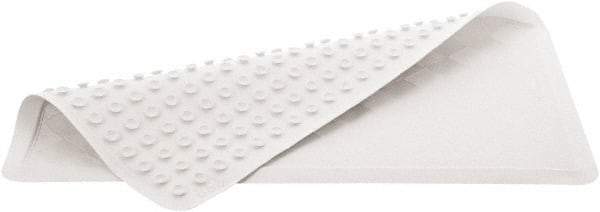 Rubbermaid - 22-1/2" Long x 14" Wide, Rubber Plumbed Wash Station Bath Tub Mat - White Matting - Caliber Tooling