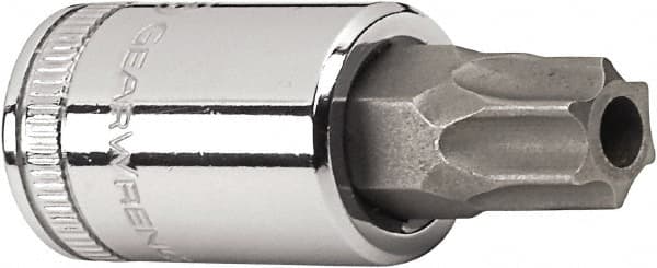 GearWrench - 3/8" Drive, T50 Torx Bit Socket - 1-55/64" OAL, Tamper Resistant - Caliber Tooling