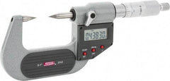 SPI - 1 Inch, Ratchet Stop, Electronic Point Micrometer - Accurate up to 0.0001 Inch, 30° Point Angle - Caliber Tooling