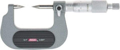 SPI - 1 Inch, Ratchet Stop, Mechanical Point Micrometer - Accurate up to 0.0001 Inch, 30° Point Angle - Caliber Tooling