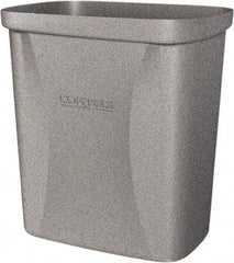 Made in USA - 10 Qt Gray Rectangle Trash Can - Polyethylene, None Graphic, Lid Not Included - Caliber Tooling