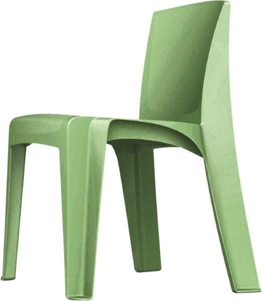 Made in USA - Polyethylene Teal Stacking Chair - Teal Frame, 21" Wide x 21" Deep x 30" High - Caliber Tooling