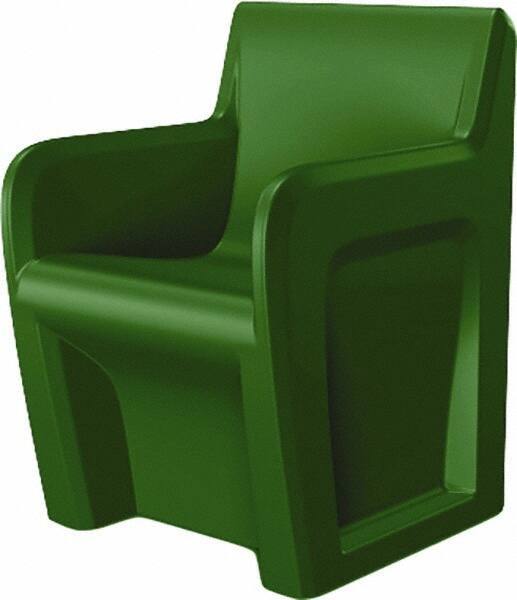 Made in USA - Green Polyethylene Guest Chair - 24" Wide x 33" High - Caliber Tooling