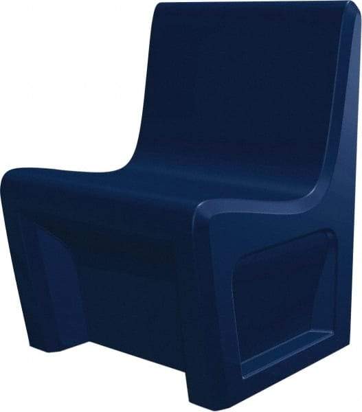 Made in USA - Slate Blue Polyethylene Guest Chair - 24" Wide x 33" High - Caliber Tooling