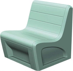 Made in USA - Green Polyethylene Guest Chair - 31" Wide x 33" High - Caliber Tooling