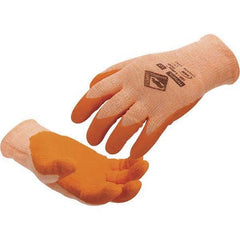 Tilsatec - Size L (9), ANSI Cut Lvl A9, Puncture Lvl 4, Abrasion Lvl 4, Latex Coated Cut & Puncture Resistant Gloves - Caliber Tooling