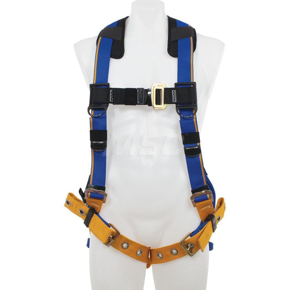 Fall Protection Harnesses: 400 Lb, Single D-Ring Style, Size 3X-Large, For General Purpose, Back