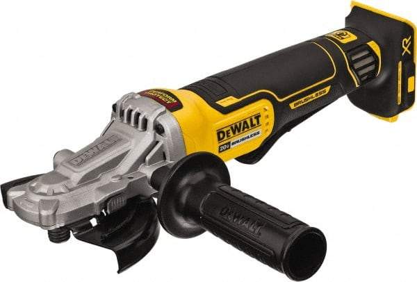 DeWALT - 5" Wheel Diam, 9,000 RPM, Cordless Angle & Disc Grinder - 5/8-11 Spindle, 20 Volts - Caliber Tooling