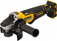 DeWALT - 4-1/2" Wheel Diam, 9,000 RPM, Cordless Angle & Disc Grinder - 5/8-11 Spindle, 20 Volts - Caliber Tooling