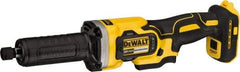 DeWALT - 1/4" Collet, 25,000 RPM, Straight Handle Cordless Angle & Disc Grinder - 20 Volts - Caliber Tooling