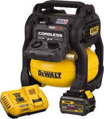 DeWALT - 0.4 hp, 1.5 SCFM at 40 psi, 1.2 SCFM at 90 psi, Pancake Compressor - 2.5 Gal Tank, 60V, 135 psi - Caliber Tooling