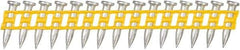 DeWALT - 9 Gauge 0.145" Shank Diam 3/4" Long Concrete Nails for Power Nailers - Steel, Zinc Finish, Smooth Shank, Angled Stick Plastic Collation, Round Head - Caliber Tooling