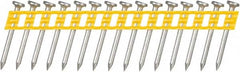 DeWALT - 13 Gauge 0.102" Shank Diam 1-1/4" Long Concrete Nails for Power Nailers - Steel, Zinc Finish, Smooth Shank, Angled Stick Plastic Collation, Round Head - Caliber Tooling