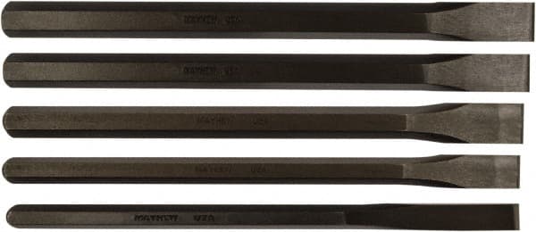 Mayhew - 5 Piece Cold Chisel Set - Sizes Included 1/2 to 1" - Caliber Tooling