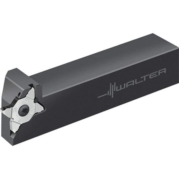 Walter - 6mm Max Depth of Cut, Indexable Grooving Tool Holder - 25mm Shank Height, 25mm Shank Width, 125mm OAL - Caliber Tooling