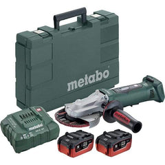 Metabo - 5" Wheel Diam, 8,000 RPM, Cordless Angle & Disc Grinder - 5/8-11 Spindle - Caliber Tooling