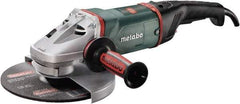 Metabo - 9" Wheel Diam, 6,600 RPM, Corded Angle & Disc Grinder - 5/8-11 Spindle, 15 Amps - Caliber Tooling