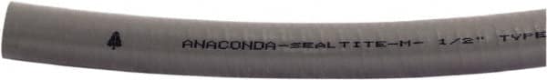 Anaconda Sealtite - 1-1/2" Trade Size, 150' Long, Flexible Liquidtight Conduit - Galvanized Steel & PVC, 1-1/2" ID, Gray - Caliber Tooling