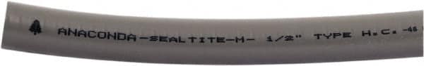 Anaconda Sealtite - 3/4" Trade Size, 100' Long, Flexible Liquidtight Conduit - Galvanized Steel & PVC, 3/4" ID, Gray - Caliber Tooling