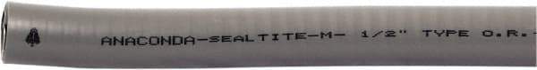 Anaconda Sealtite - 1-1/2" Trade Size, 150' Long, Flexible Liquidtight Conduit - Galvanized Steel & PVC, 1-1/2" ID, Gray - Caliber Tooling