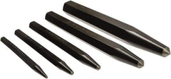 Mayhew - 5 Piece, 3/32 to 3/8", Center Punch Set - Hex Shank, Steel, Comes in Pouch - Caliber Tooling