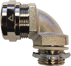 Anaconda Sealtite - 1-1/4" Trade, 316 Stainless Steel Threaded 90° Liquidtight Conduit Connector - Partially Insulated - Caliber Tooling