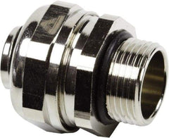 Anaconda Sealtite - 1-1/2" Trade, Nickel Plated Brass Threaded Straight Liquidtight Conduit Connector - Partially Insulated - Caliber Tooling