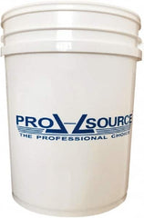 PRO-SOURCE - 5 Gal, 14.5669" High, Polypropylene Round White Single Pail - Handle Included, 11-7/16" Top Length x 11.46" Top Width x 11.46" Top Diam - Caliber Tooling