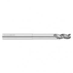 1" Dia. x 6 Overall Length 3-Flute .060 C/R Solid Carbide SE End Mill-Round Shank-Center Cut-Uncoated - Caliber Tooling