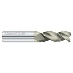 25mm Dia. x 100mm Overall Length 3-Flute Square End Solid Carbide SE End Mill-Round Shank-Center Cut-FC5 - Caliber Tooling