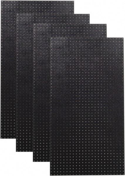 Triton - 24" Wide x 48" High Peg Board Storage Board - 4 Panels, Polyethylene, Black - Caliber Tooling