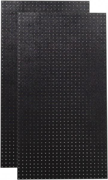 Triton - 24" Wide x 48" High Peg Board Storage Board - 2 Panels, Polyethylene, Black - Caliber Tooling