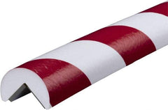 PRO-SAFE - 39" Long, Polyurethane Foam Type A Corner Guard - Red/White, 1" High x 2" Wide Side - Caliber Tooling