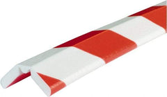 PRO-SAFE - 197" Long, Polyurethane Foam Type W Bumper Guard - Red/White, 1" High x 2" Wide Side - Caliber Tooling