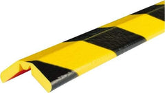 PRO-SAFE - 39" Long, Polyurethane Foam Type W Bumper Guard - Black/Yellow, 1" High x 2" Wide Side - Caliber Tooling