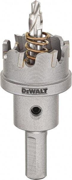 DeWALT - 2-1/8" Diam, 1/4" Cutting Depth, Hole Saw - Carbide-Tipped Saw, Toothed Edge - Caliber Tooling