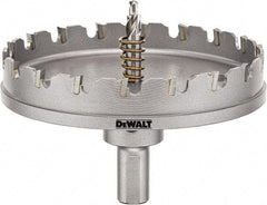 DeWALT - 4" Diam, 1/4" Cutting Depth, Hole Saw - Carbide-Tipped Saw, Toothed Edge - Caliber Tooling