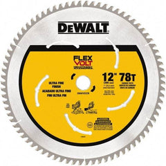 DeWALT - 12" Diam, 1" Arbor Hole Diam, 78 Tooth Wet & Dry Cut Saw Blade - Steel, Smooth Action, Standard Round Arbor - Caliber Tooling