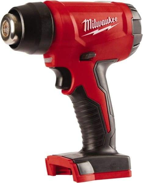 Milwaukee Tool - 0 to 875°F Heat Setting, 6 CFM Air Flow, Heat Gun - 18 Volts, 5 Amps, 360 Watts - Caliber Tooling