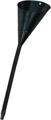 lumax - 64 oz Capacity Steel Funnel - 8" Mouth OD, 1/2" Tip OD, 16" Flexible Spout, Black - Caliber Tooling