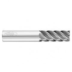 25mm Dia. x 121mm Overall Length 5-Flute Square End Solid Carbide SE End Mill-Round Shank-Center Cut-Uncoated - Caliber Tooling