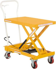 Vestil - 550 Lb Capacity Manual Scissor Elevating Cart - 12-1/2" to 36-1/8" Lift Height, 32-3/4" Platform Length x 19-3/4" Platform Width - Caliber Tooling