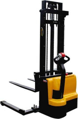 Vestil - 2,200 Lb Capacity, 118" Lift Height, Battery Powered Stacker - 2-1/8" Lowered Height, 42" Fork Length, 50" Overall Width - Caliber Tooling