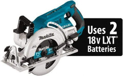 Makita - 18 Volt, 6-1/2" Blade, Cordless Circular Saw - 6,300 RPM, 2 Lithium-Ion Batteries Included - Caliber Tooling