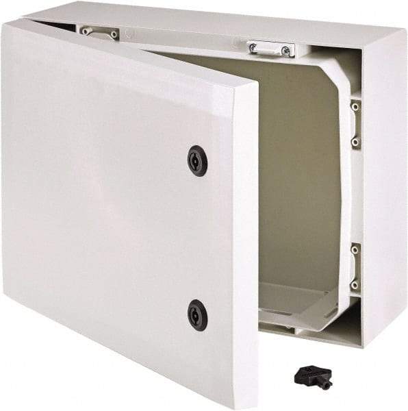 Fibox - Polycarbonate Standard Enclosure Hinge Cover - NEMA 4, 4X, 5.91" Wide x 15.75" High x 11.81" Deep, Impact Resistant - Caliber Tooling