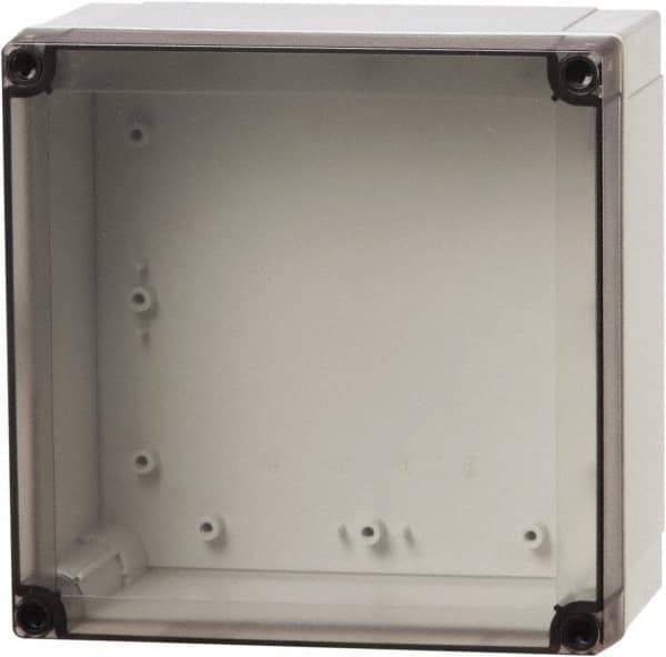 Fibox - Polycarbonate Standard Enclosure Screw Flat Cover - NEMA 1, 4, 4X, 6, 12, 13, 180mm Wide x 180 mm High x 300mm Deep - Caliber Tooling