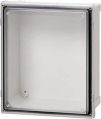 Fibox - Polycarbonate Standard Enclosure Hinge Cover - NEMA 4, 4X, 6, 6P, 12, 13, 12" Wide x 14" High x 7" Deep, Impact, Moisture & Corrosion Resistant, Dirt-tight & Dust-tight - Caliber Tooling