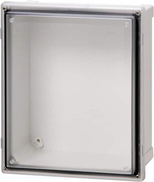 Fibox - Polycarbonate Standard Enclosure Hinge Cover - NEMA 4, 4X, 6, 6P, 12, 13, 10" Wide x 12" High x 6" Deep, Impact, Moisture & Corrosion Resistant, Dirt-tight & Dust-tight - Caliber Tooling