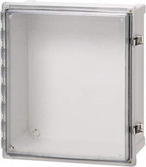 Fibox - Polycarbonate Standard Enclosure Hinge Cover - NEMA 4, 4X, 6, 6P, 12, 13, 12" Wide x 14" High x 7" Deep, Impact, Moisture & Corrosion Resistant, Dirt-tight & Dust-tight - Caliber Tooling